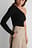 Drawstring One Shoulder Top