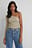 Drawstring One Shoulder Top