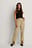 Elastic Waist Front Slit Pants