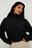 Recycelter hochgeschnittener fluffiger Strickpullover