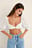 Organisches Crop-Top mit Knoten vorne