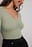 Front Rouched Ribbed Top