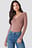 Front Ruched Ribbed Top
