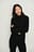 Front Slit Ribbed Knitted Sweater