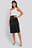 Front Slit Satin Skirt