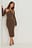 Robe longue dos nu en maille floue