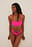 Gathered High Cut Bikini Panty