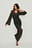 Netz-Maxikleid mit Raffung