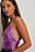 Recyceltes Satin-Oberteil mit geraffter Taille