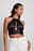 Halterneck Cut Out Satin Top