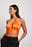 Drapiertes Neckholder-Top aus Satin