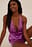 Halterneck Satin Playsuit