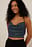 Top de lentejuelas con cuello halter