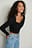 Gerecycleerd crop vest met hartvormige hals