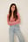 Heart Neckline Rouched Rib Top