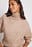 Hochgeschnittener Chunky Strickpullover