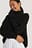 High Neck Dropped Shoulder Knitted Sweater