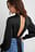 Satinbluse mit hohem Kragen