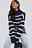 High Neck Striped Knitted Sweater