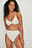 Gestreepte micro slip met hoge taille