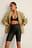 High Waist Coated Biker Shorts