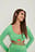 Jersey wikkeltop met uitsnijding