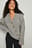 Asymmetrischer gerippter Strick-Cardigan