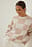 Knitted Mock Neck Checkered Sweater