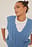 Knitted V-Neck Cable Vest