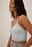 Singlet i satin med blondedetalje