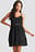 Lace Insert Flowy Mini Dress
