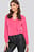 Long Sleeve Overlap Blouse