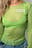 Mesh top met naden