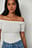Off Shoulder Ribbed Top
