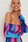 Schulterfreies Rüschenkleid