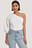 One Shoulder Cable Knit Sweater