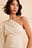 Robe une épaule matelassée recyclée