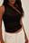 One shoulder Top mit geraffter Spitze