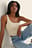 One Shoulder Ribbed Crop Top
