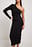 One Sleeve Ribbed Midi Dress