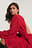 Open Back Balloon Sleeve Dress