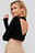 Open Back Overlap Knitted Sweater