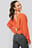 Overlap Flounce Knitted Sweater