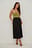 Overlap Midi Satin Skirt