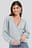 Overlap Puff Sleeve Knitted Sweater