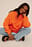 Organische oversized geborsteld sweatshirt