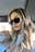Plastic Frame Aviator Sunglasses