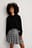 Pleated Light Check Mini Skirt