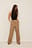 Pantalon plissé en faux cuir