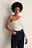 Puff Sleeve One Shoulder Top